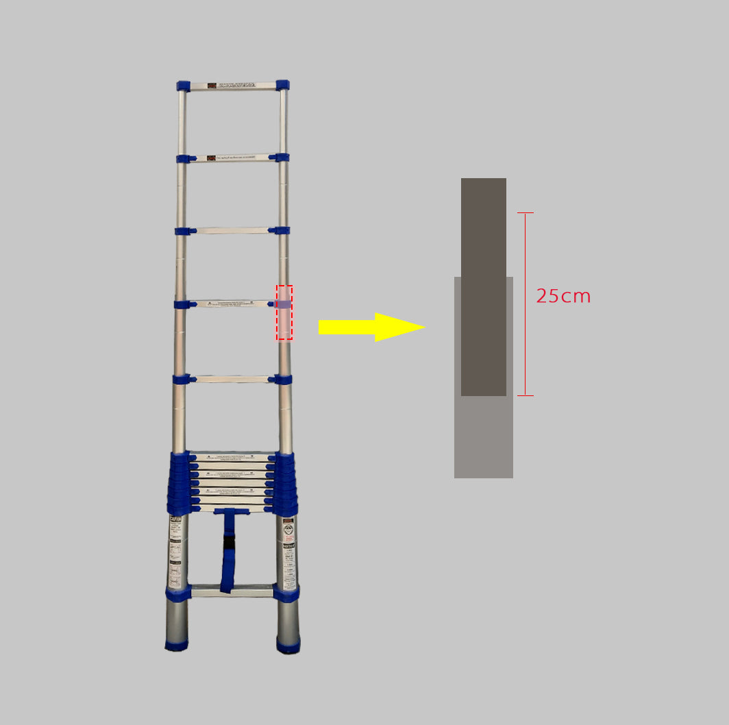 سلم تلسكوبي سماكة وإطالة سلم متعدد الوظائف قابل للطي من الألومنيوم 6.56ft-25ft