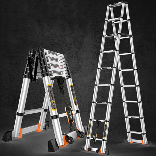 Telescopic Ladder Aluminum Folding Ladder Portable Extension Ladder for Outdoor Working